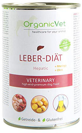 OrganicVet Hund Nassfutter Veterinary Leber-Diät, 6er Pack (6 x 400 g)