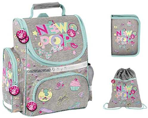 SCOOLSTAR New Pop Schulranzen Mädchen 1 Klasse Tornister Schulrucksack Schultasche | Set 3 teilig | für Grundschule | super leicht | inkl Federmäppchen Sportbeutel