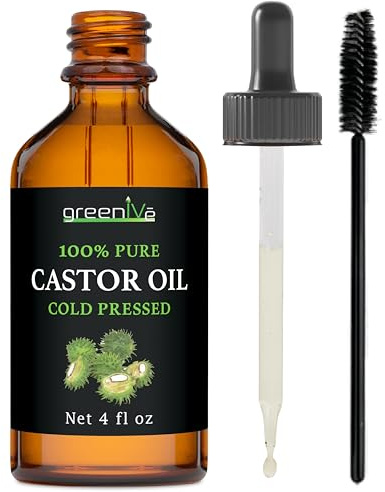 100% Pure Castor Oil - Cold Pressed - Hexane Free
