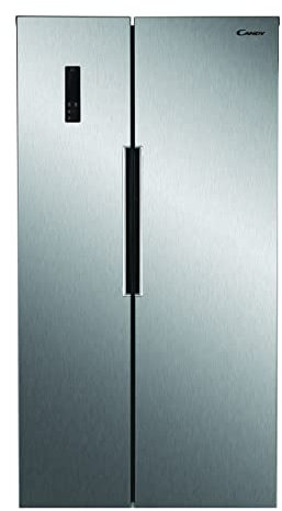 Candy CHSBSV 5172XN - Frigorífico side by side, Total no frost, Iluminación led, Clase F, Inox antihuellas, Grey, 442 l