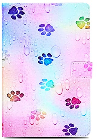 Rostsant Hülle für iPad 9.7 Zoll 2017/2018 Hülle, iPad Air 2/iPad Air 1 PU Leder Case Folio Buchstil Etui Brieftasche Tasche Schutzhülle für iPad 5 Generation/iPad 6 Generation Fußabdruck