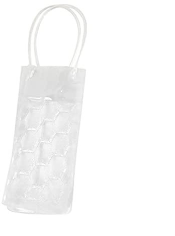 FAMoUsGoods Wine Bucket Chiller Portable Liquor Ice-cold Tool Rapid Wine Bottle Freezer Bag PVC Chilling Cooler Ice Bag Beer Cooling Gel Insulated Ice Bucket (Color : White)