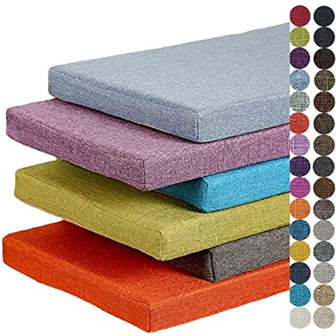 Zoomlie Bankkissen, individuelle Größe, hohe Elastizität, Schaumstoff-Sitzkissen, dick, lang, für Küche, Zuhause, Garten, Schaukel, Terrasse (5 cm)