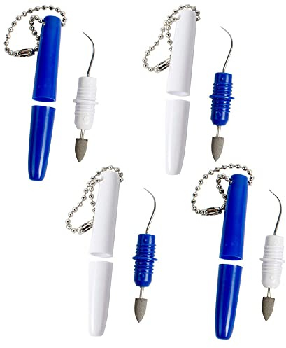 UBLNNFY Dental Picks 4PCS Portable Dental Tooth Picks Teeth Eraser Teeth Stain Remover Mini Travel Plaque and Tartar Remover Dental Tool Set for Teeth Cleaning with Keychain