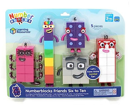 Learning Resources Numberblocks-Freunde Sechs bis Zehn, Spielfiguren, offizielle Sammelfiguren für Kinder ab 3 Jahren
