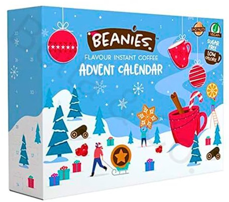 Beanies Coffee Christmas Advent Calendar 2023 | 24 Days Flavoured Coffee Gift Set | Christmas Coffee Gifts For Men & Women | Christmas Tree Decorations | Christmas Gifts | Adult Advent Calendar | 188g