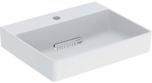 Geberit ONE Aufsatzwaschtisch, Abgang horizontal, weiß matt, 50x15,4x42,5cm, 505.05; Ausführung: Hahnloch mittig