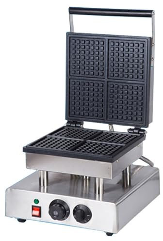 Belgian Waffle Maker Nonstick 2-Slice Waffle Iron Electric Waffle Machine Commercial For Fluffy Golden Waffles Double-Sided Uniform Heating Suitable For Restaurant Bakeries Snack Bar