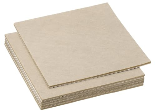 PATIKIL 100x100mm Patin en Feutre pour Meuble, 6 Pcs 3mm Épaisseur Coussinet en Feutre Carré Doux, Adhésif, Antidérapant, Anti-Rayures, pour Lampe, Meubles, Bricolage, Artisanat, Beige