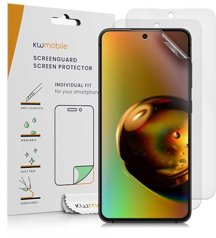 kwmobile 3X Folie matt kompatibel mit Samsung Galaxy A55 5G - Displayschutzfolie Schutzfolie - Displayschutz Displayfolie entspiegelt