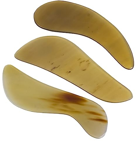 Massage Tools MassageChinese Massage Scraper Mutitool Plate Tools Portable Neck Massager Facial Tools Travel Sand Tools Yellow Horn