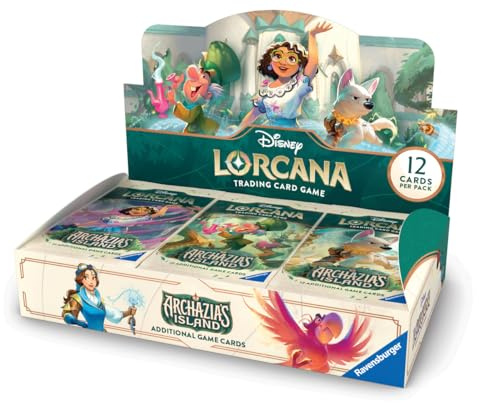 Ravensburger Disney Lorcana TCG: Archazia's Island Booster Pack Display | 24 Packs with 12 Trading Cards Each | Ideal for Collectors & Disney Fans | Suitable for Ages 8+