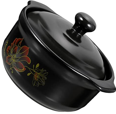 LALADEFIEE Pentola Ceramica Per Stufato Design Creativo e Pratico Per Cottura Famiglia e Amici Facile Da Pulire e Sicura Da Usare
