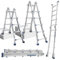 Cecaylie Scala Multiuso in Alluminio 4 in 1 - 513 cm, 4 x 5 Pioli, Telescopica, Capacità 150 kg, a Scorrimento Con Supporto Su Entrambi i Lati