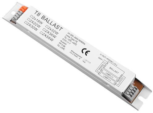 Sarini T8 220-240V AC 2x18W Wide Voltage Electronic Ballast Fluorescent Lamp Ballast