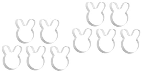 Alipis 10 Pezzi per biscotti tagliabiscotti di coniglio tagliabiscotti animali tagliabiscotti per animali - Stampo per dolci per torte stampini a forma di coniglio Silver