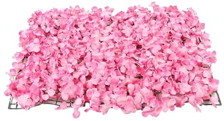 SynapSYA Künstliche Blumenwand Panel 10 Stück Rosa Blumen Wandpaneele Künstliche Blumen Wandmatte Seide Rosen Blumenpaneele for Blumen Wanddekoration Party Hochzeit Braut