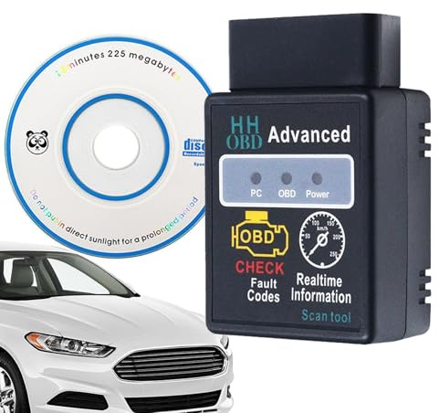 Lector de códigos automotrices: escáner inalámbrico de fallas de Luces del Motor, Herramienta de diagnóstico de vehículos | Lector de códigos automáticos OBD2 para Todos los automóviles, escáner