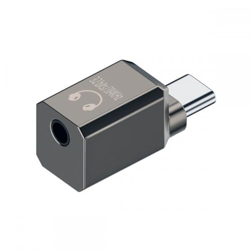 CY ljudadapter typ C USB-C till DAC 3,5 mm HiFi-ljud AUX & MIC ljudkort 384 kHz 32 bitars adapter KT02H20 kompatibel OMTP CTIA med bärbar dator surfplatta telefon