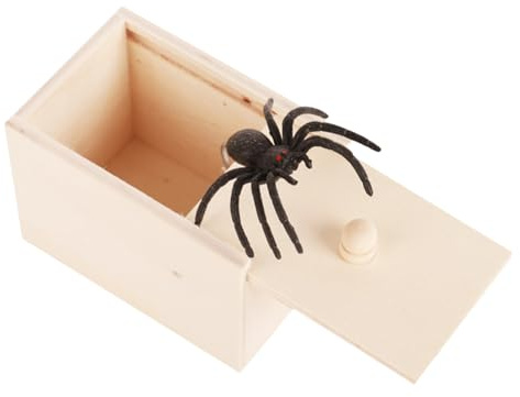 Generisch Spider-Box-Streich, Spinne in Einer Box,Spinnenstreich aus weichem Gummi | Lustiges Spielzeug, Streichsachen, lustiges -Scarebox-Spielzeug für Halloween-Partys, den Aprilscherz
