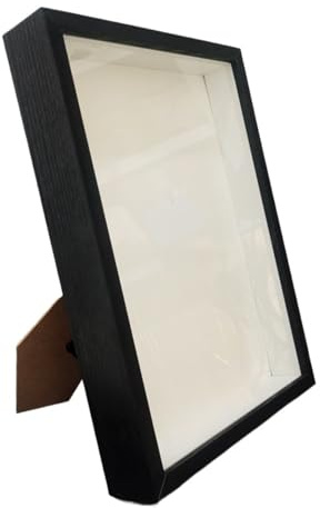 Cornice for foto in legno Shadow Box Profondità 3 cm for in for esporre opere tridimensionali for in 3D fai da te Decorazione for(Black frame,30X40cm)