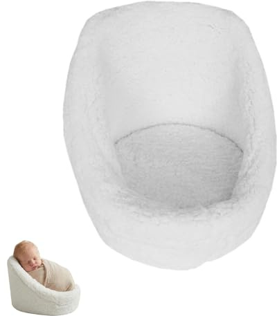 Veemoon Newborn Photo Sofa Infant Baby Sofa Chair White Mini Sofachair Photography Props Newborn Baby Photoshoot Supply - Comfortable And Lightweight Child Photo Props Favor (0-3 Months)