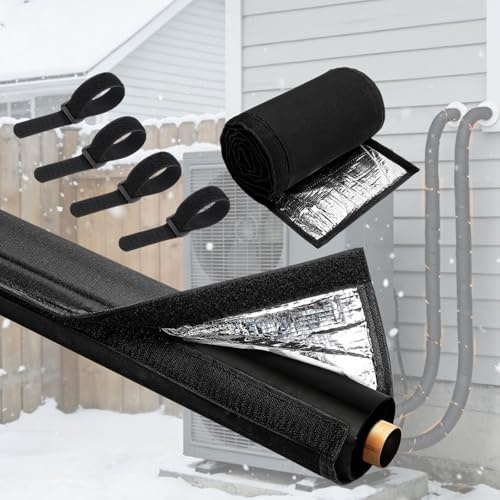 HVAC-Kupferrohr-Isolierabdeckung Ac Isolierband 600d Oxford Isolierung Für Klimaanlagen Außen Flexible Kupferleitungsisolierungshülle 26x180cm(Weiß)