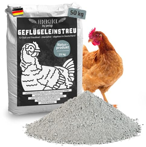 Federglück by Petigi 100% natürlicher Milbenschutz Sandbad Staubbad Hühner