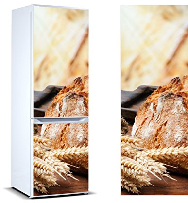 Oedim - Adesivi in vinile per frigorifero, spighe trigo e pane, adesivo resistente e di facile applicazione, design elegante 185x60cm