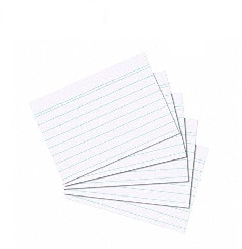 Herlitz Karteikarten, 170 g/m², holzfrei (3000 Stück, DIN A7 | weiß liniert)