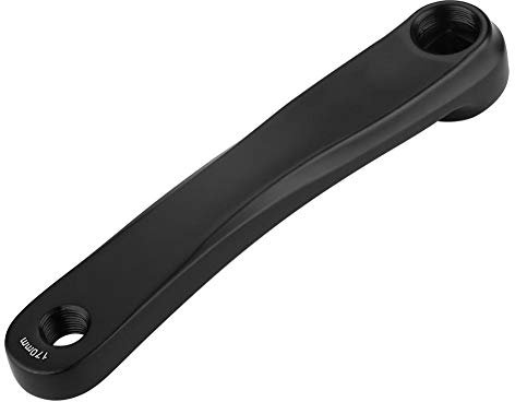 Bnineteenteam 170mm Fahrrad Kurbelarm Aluminiumlegierung Linke Hand Kurbelarm Ersatz Zubehör für Mountainbike Rennrad(Schwarzes Quadrat)