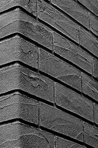 Wandverkleidung Elabrick MADAGASKAR, Flexibler Verblend ziegel, wandverkleidung aussen, ziegelsteine, ANTHRACITE, 50x210mm, fassadenverkleidung aussen / wandverkleidung innen. einfache Installation.