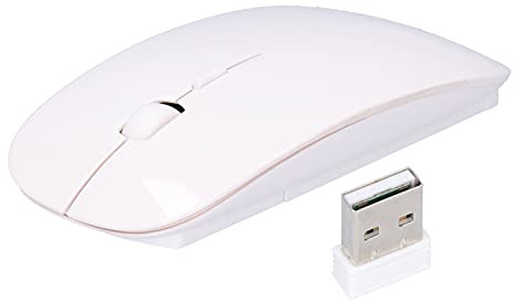Souris USB, Souris sans Fil Design Ultra-Sensible pour Ordinateur pour Ordinateur Portable de Bureau pour Tablette(Blanche)