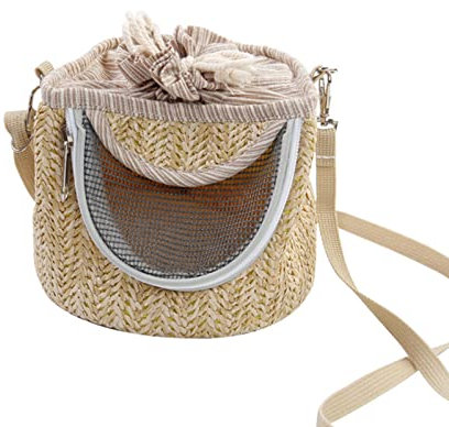 Yuehuamech HAUSTER Tragetasche Tragbart Atmungsaktive Hamster Ausgehendere Reisheutel mit Verstellbarem Riemen Crossbody Bag für Igeler Zucker Segel Segurer Eichhörnchen Kaninchen Haustiere