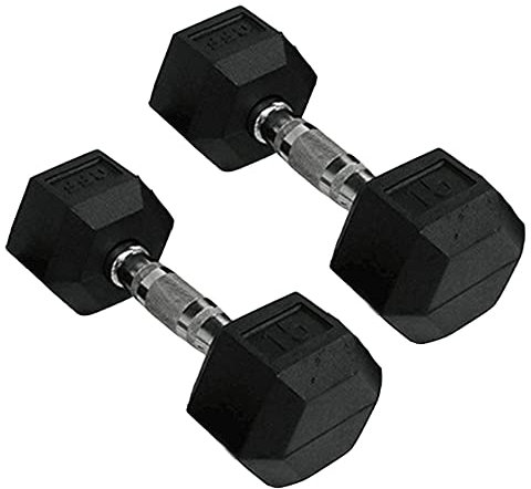 LTLCLZ 2 Packgewicht Sechseckiger Hantel Kompakte Manschettenknöpfe Non Slip Griff Für Fitnessraum Und Heimtraining Geräte,15kg