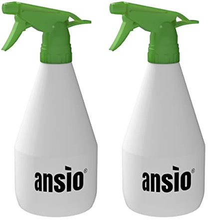 ANSIO Lot de 2 flacons pulvérisateurs de 500 ml pour le jardinage, les mauvaises herbes, les pesticides, les insecticides, les fongicides