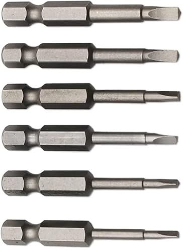Fixinus 6-Piece Triangular Screwdriver Bit Set, Magnetic S2 Steel Triangular Bits, 1/4 Inch Hexagonal Triangle Drill δ2, Δ1.8, Δ2.3, Δ2.5, Δ2.7, Δ3.0-50 mm Length