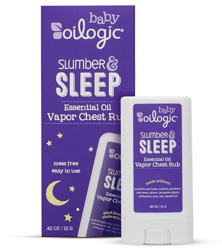 Oilogic Slumber & Sleep - Aceite esencial de vapor para bebés y niños pequeños, aceites esenciales suaves que calman y calman los sentidos, probado por pediatras, seguro para bebés, aplicación sin
