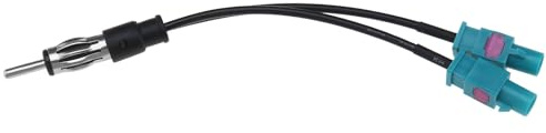 YINETTECH 1 STÜCK DAB-Splitter-Adapter DIN-Stecker auf Dual-Fakra-Stecker Autoradio-Antennen-Splitterkabel Fakra-Stecker auf DIN-Stecker Kabel RG174 Kompatibel mit Seat