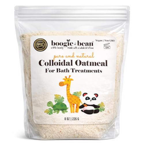 Boogie and Bean Colloidal Oatmeal Bath for Eczema, Baby Eczema Relief; Itching Skin Oatmeal Bath Soak for Kids; Gluten Free, Non GMO Colloidal Oats
