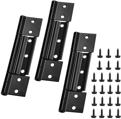 Lot de 3 charnières de porte tempête de rechange pour charnières de porte Larson en aluminium extrudé Noir