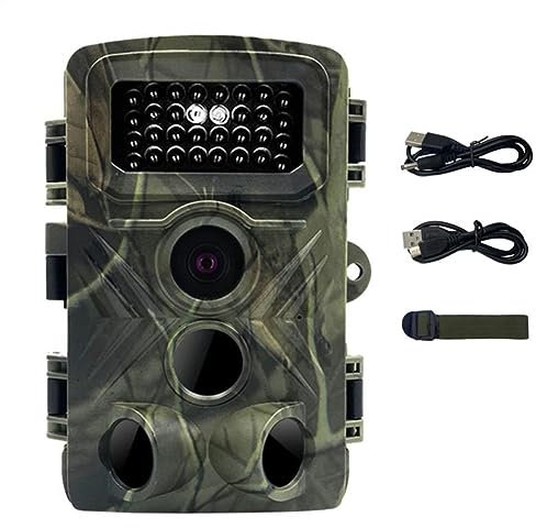 MZZYG Caméra animalière Caméra De Chasse Caméra De Piste avec Vision Nocturne Étanche Caméra De Chasse À La Faune Extérieure Caméra De Surveillance De Piège(Camera with 64GB Card)
