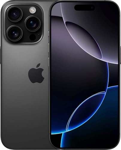 Apple iPhone 16 Pro Max, US Version, 512GB, Black Titanium - Unlocked (Renewed)