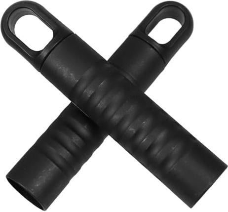 TIDTALEO Mop Handle End Caps with Anti-Slip Plastic Grip 2pcs Black Replacement Mop End Sleeve for Cleaning with Hanging Hole Versatile Compatibility for Broom Handle and Dustpan Rod