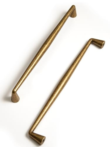 BEILEIOU Antike Messing -Zinklegierung Schrankgriffe– 192mm Lochabstand Klassische Vintage Schubladengriffe, für Küchenschränke Bad Schränke & Möbelgriffe Griffe (2, Antik Messing, 192mm)