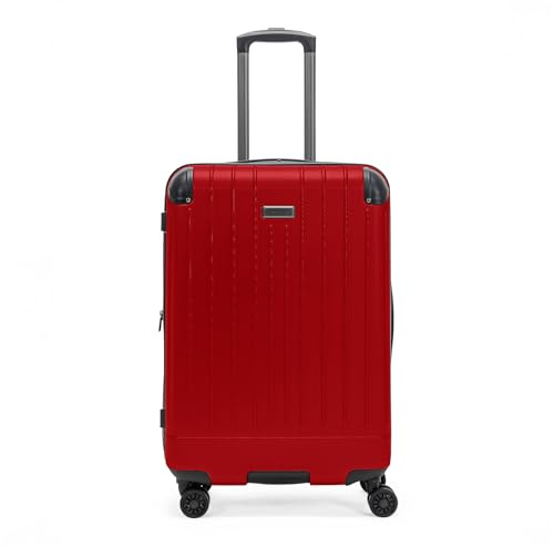 Flying Axis Collection Lightweight Hardside Expandable 8-Wheel Spinner Luggage, Cherry Red, 28-Inch Checked