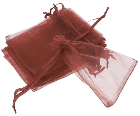 Cabilock 100 Stück Kleine Organza Beutel mit Kordelzug Hochwertige Perlorganza Netzbeutel Transparente Geschenkverpackung für Schmuck Süßigkeiten Hochzeit Party Vielseitige Geschenkbeutel