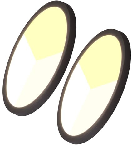 Alpinaluz Pack 2 Plafones LED Negros 18W Ø225mm – Downlight LED Empotrable o Superficie, Ultra Fino 17mm, CCT 3000K/4000K/6000K, Corte Ajustable Ø65–200mm, IP44