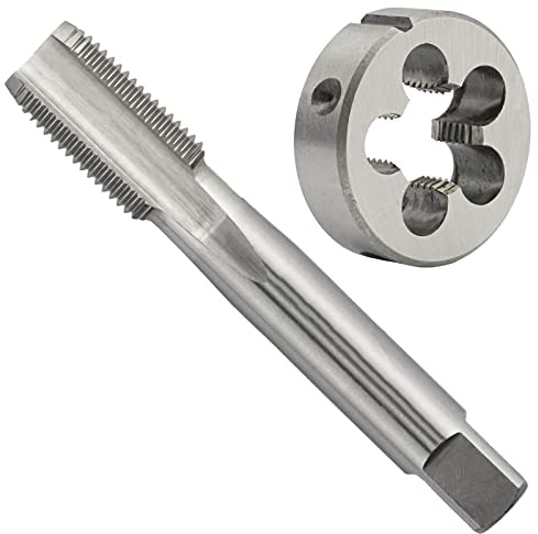 OYSKGNCMW Juego de machos y terrajas métricos M33 x 2,0 para Mano Izquierda, Macho de roscar a máquina HSS M33 x 2 mm y terraja de roscar Redonda de Acero de aleación M33 x 2 mm