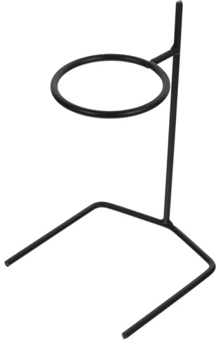 Ipetboom Supporto per Filtro da Caffè in Acciaio Inox Resistente Supporto per Tazza Filtro Manuale Nero Accessorio per Preparazione Caffè Domestico Leggero e Portatile